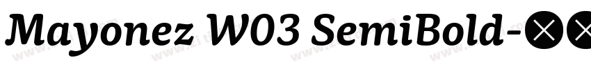 Mayonez W03 SemiBold字体转换
